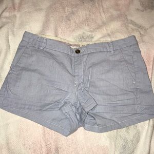 Blue and white pinstripe shorts from H&M